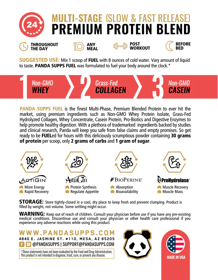 panda supplements Panda FUEL fact